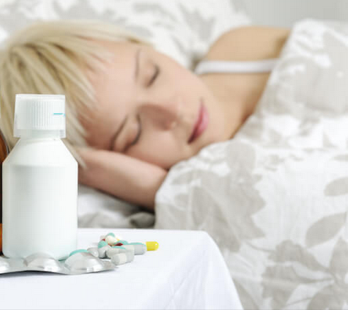 Sleeping beside meds